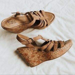 Born Concept strappy leather wedge sandals